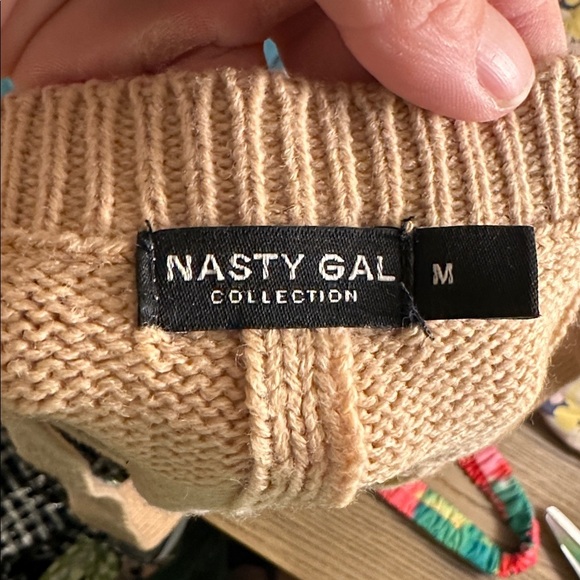 Nasty Gal Tan Knit Crop Top - Picture 2 of 2